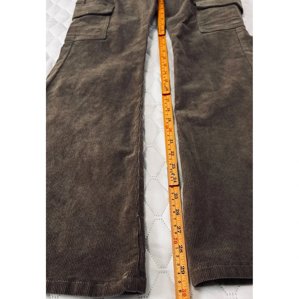 Windsor Corduroy Cargo Flare Pants Small‎ Olive Brown Good Utility Retro Y2K